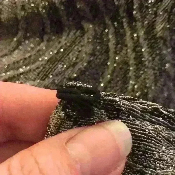 Chico's Travelers Evening Exquisite Metallic Spark Long Fly-Away Jacket … - Picture 8 of 8